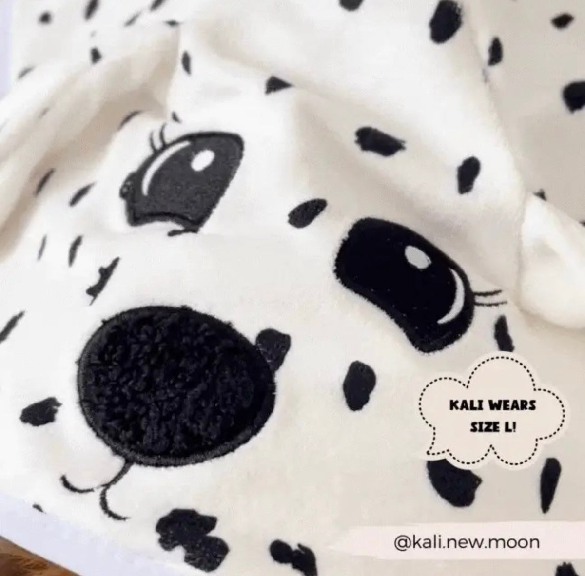 Dalmatian drying robe