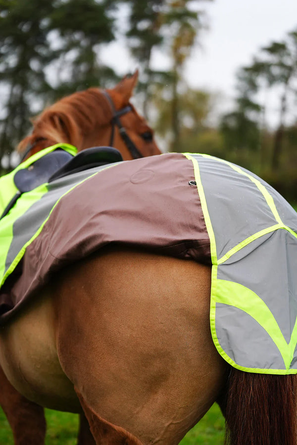 Yellow hi vis reflected waterproof exercise sheet rug