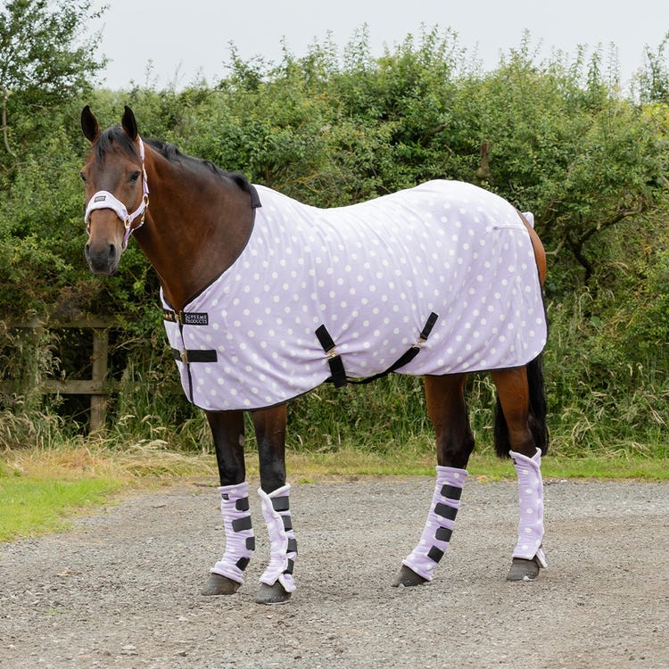 Supreme Products dotty fleece rug -  Lavish lilac