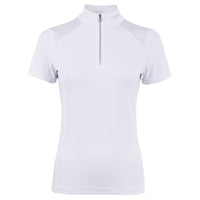 Cavallo ladies half zip competition shirt - white