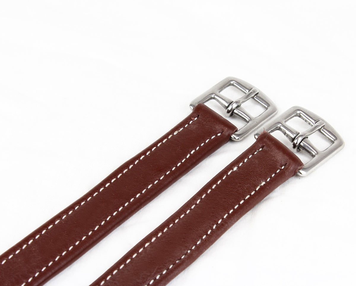 Luxury stirrup leathers - Chestnut