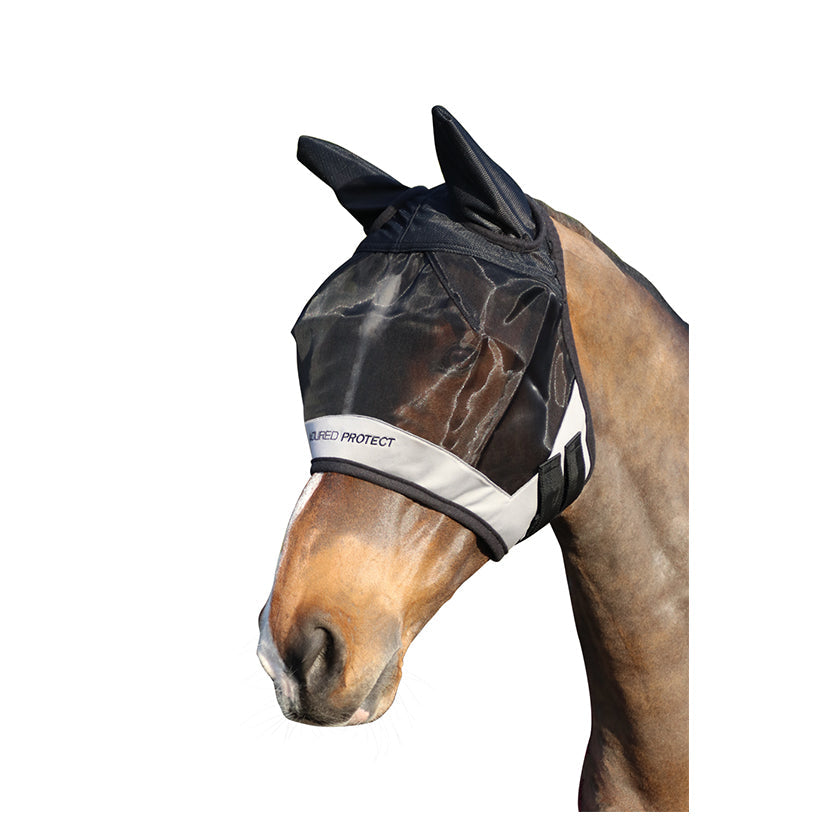 Hy Equestrian Armoured Protect Half Mask with Ears