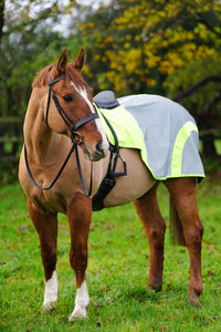 Yellow hi vis reflected waterproof exercise sheet rug