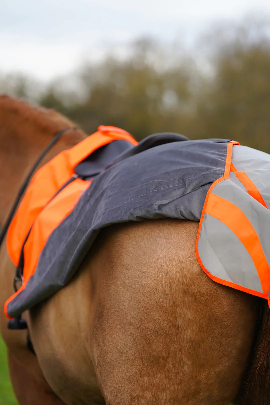 Orange hi vis reflected waterproof exercise sheet rug